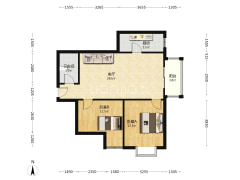 此房满二 户型方正 低楼层  配套设施齐全-涿州翡翠城户型图