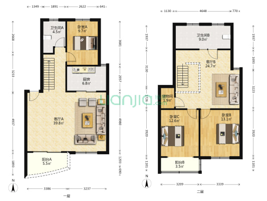 同盛豪园 3室2厅2卫 158平方