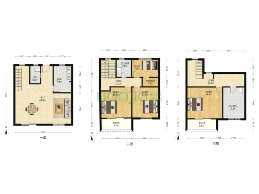 万科尚景苑(别墅) 5室1厅3卫 226平方