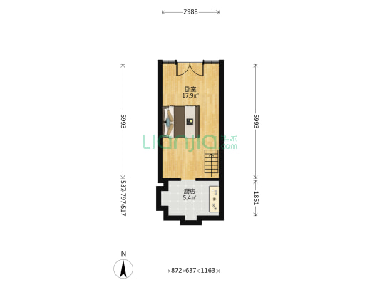 廊坊二条 1室0厅0卫 26平方