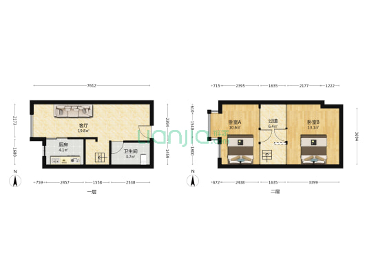金地兰亭樾 2室1厅1卫 41平方