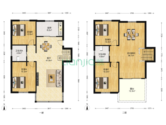 泰南路120号 5室1厅2卫 175平方