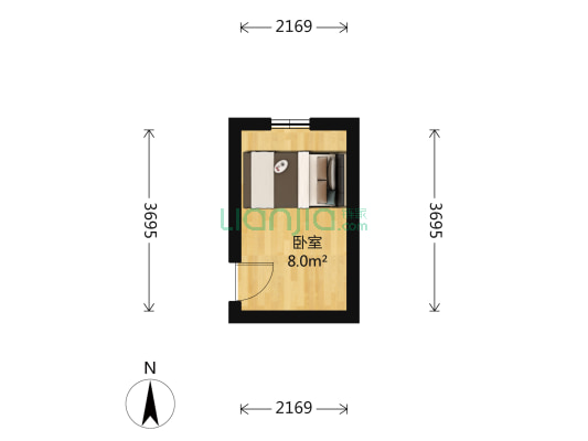 前进道 1室0厅0卫 14平方