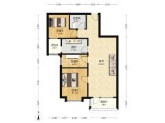 朝阳三居 户型方正 户户朝阳 央企社区-涿州华融现代城户型图