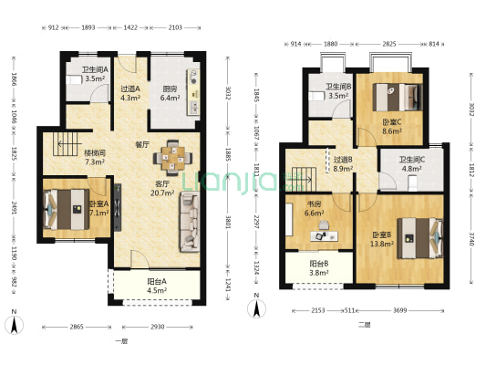 中南熙悦(南通经济技术开发区) 4室1厅3卫 131平方