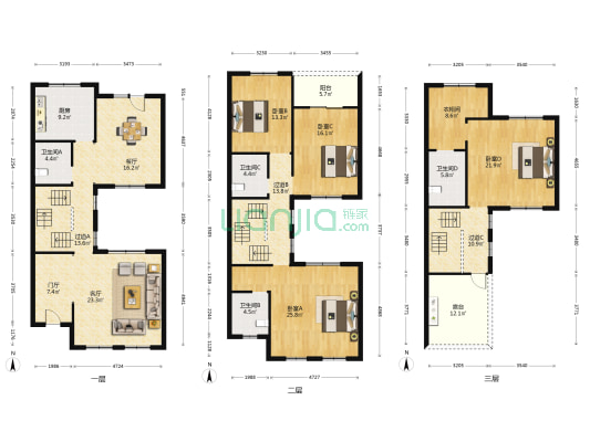 旭成景园 4室2厅4卫 332平方