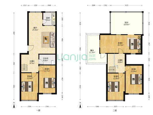大唐世家惠泽苑 5室1厅1卫 146平方