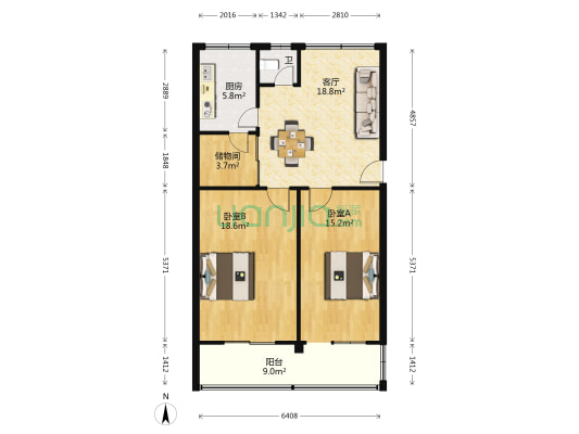 法苑小区 2室1厅1卫 89平方
