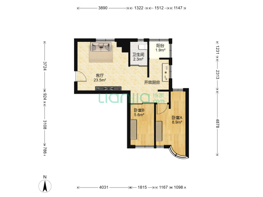 宝龙花园04年小区 精装修小两房诚心出售 深圳龙岗区布吉街宝龙花园二手房 深圳链家