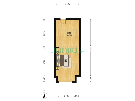 襄阳吾悦广场 1室0厅0卫 40平方