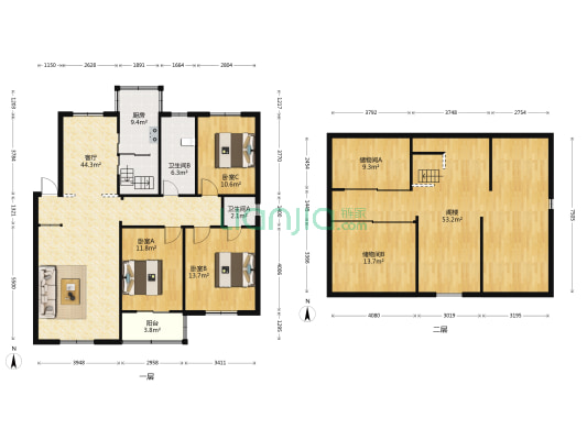 雅仕居 3室1厅2卫 125平方
