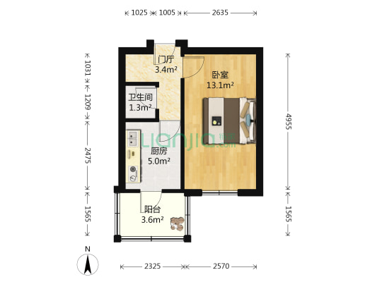 大成街 1室0厅1卫 31平方