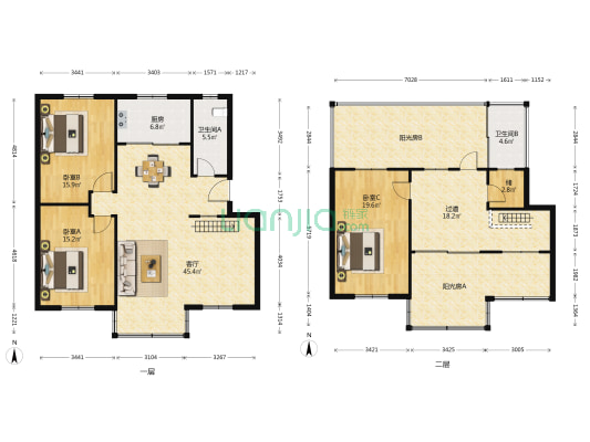 葑谊新村 3室1厅2卫 152平方