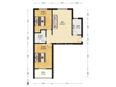 水岸花城 2室2厅 南 北-涿州水岸花城户型图