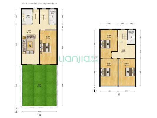 君悦山九区 4室1厅2卫 111平方