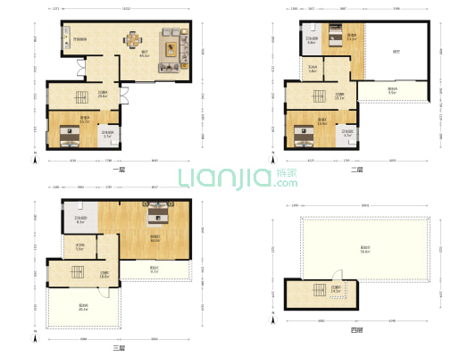 泉悦别院B区 4室1厅4卫 247平方