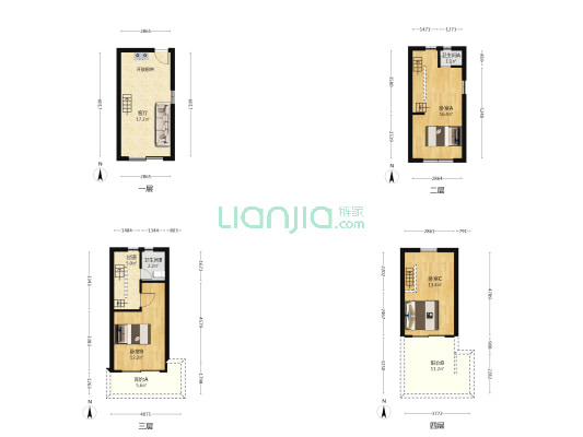 解放街后巷 3室1厅2卫 70平方