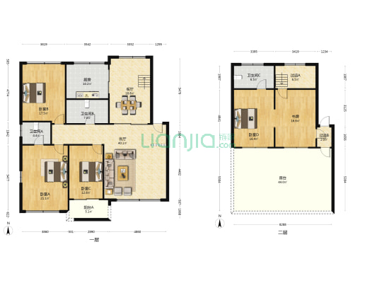 金谷二期 5室2厅3卫 200平方