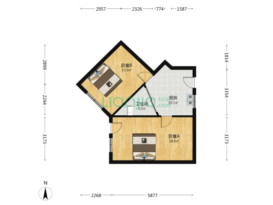 淞滨路150号 2室0厅1卫 66平方