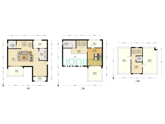 朗悦 1室1厅3卫 142平方