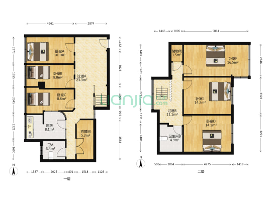 友信置业房地产家属院 6室0厅2卫 168平方
