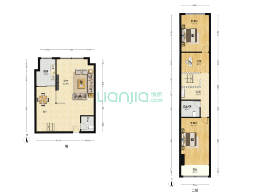 西北弘大厦 3室1厅2卫 182平方