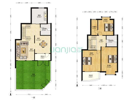 中星云庭 3室2厅2卫 183平方