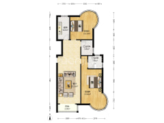 满二业主诚心出售 只要您出价 我帮您聊 南北通透户型-涿州鸿盛凯旋门户型图