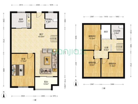 玉荷春天 1室1厅2卫 108平方