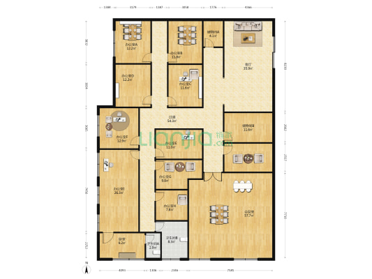 铭诚·绿谷智慧产业园 12室1厅2卫 388平方