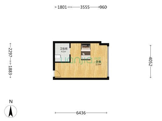摩尔公寓 1室0厅1卫 41平方