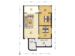 三院住院部里面顶楼带屋顶花园业主诚心出售-重庆枇杷山正街户型图