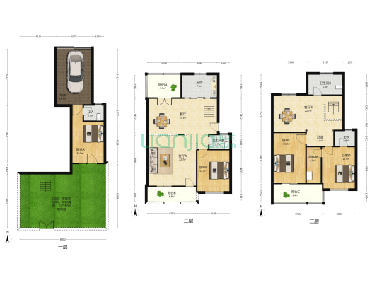 日月星辰 4室3厅4卫 177平方