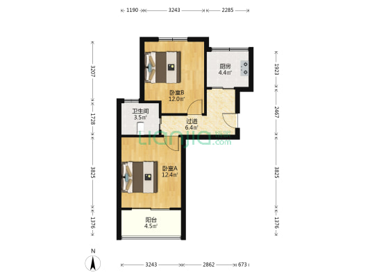 馨佳园(丹霞山路257弄) 2室0厅1卫 56平方