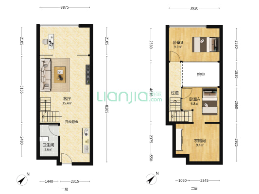 斯越云谷 2室1厅1卫 53平方