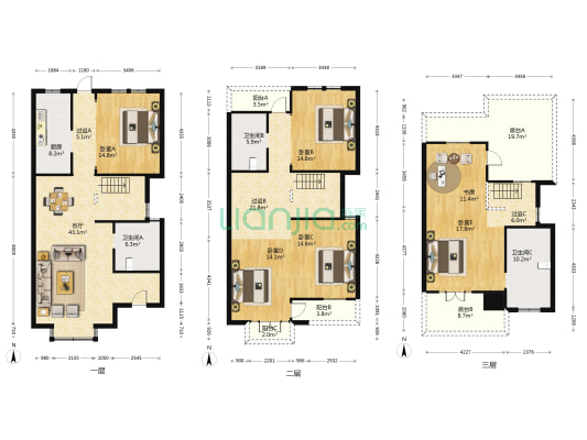 奥克斯龙溪谷 6室1厅3卫 302平方