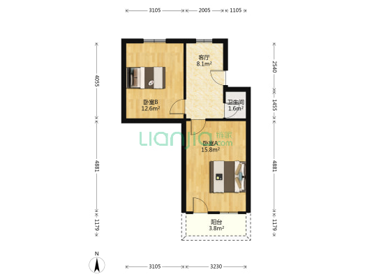 塔影新村 2室1厅1卫 48平方