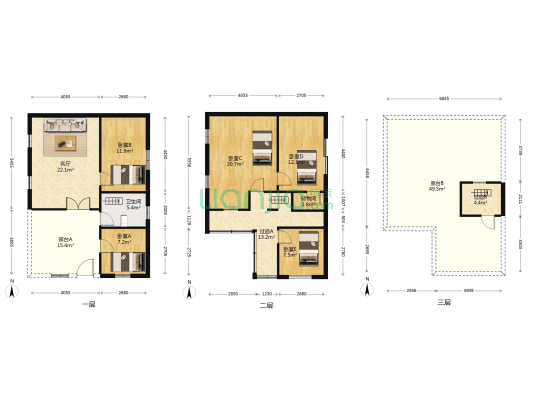 渔洲东一巷三横街巷 5室1厅1卫 113平方