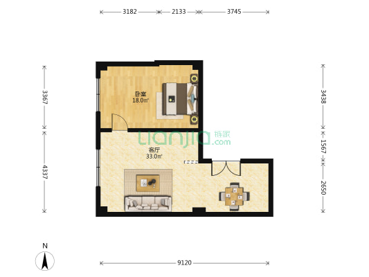 长安俱乐部 1室1厅0卫 86平方