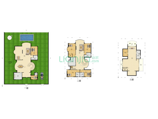 黄金海岸花园 6室3厅7卫 607平方