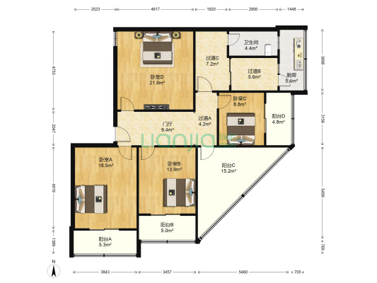 京广中路141号 4室0厅1卫 161平方