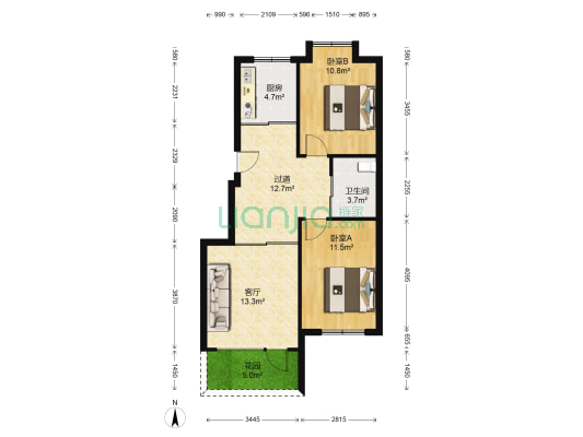 香水湾一期 2室1厅1卫 76平方