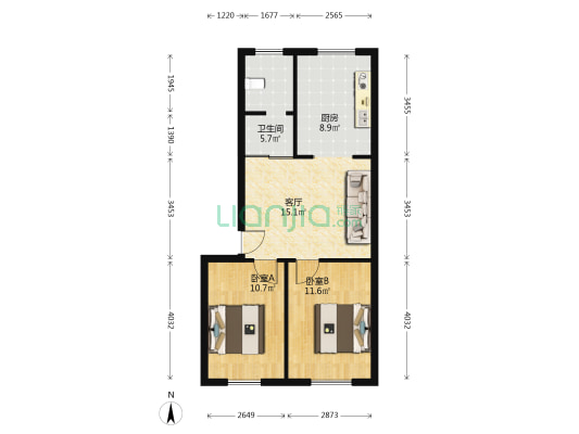 南坦街35号 2室1厅1卫 37平方