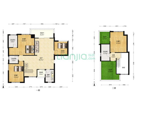 首创嘉陵岸 4室1厅3卫 178平方