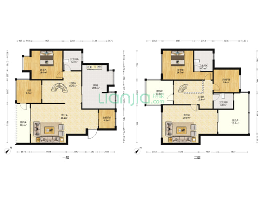 檀溪谷昊苑 3室2厅3卫 270平方