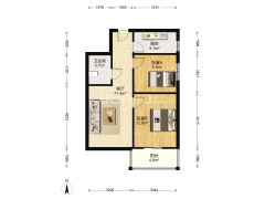 惠友荷园南向两居，采光，视野都很好，精装自住-涿州惠友荷園户型图