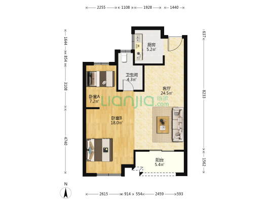 佳源珑府 2室1厅1卫 79平方