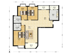 开发区 君临天下御景园  南北通透三居室-涿州君临天下御景园户型图