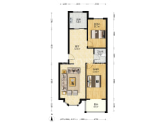 此房出门便是冠云路主路，房本满二，采光好。-涿州宏远二号院户型图