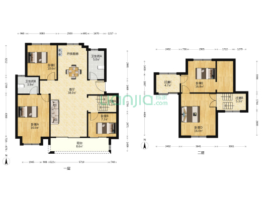 茂月居人才公寓 5室1厅2卫 152平方